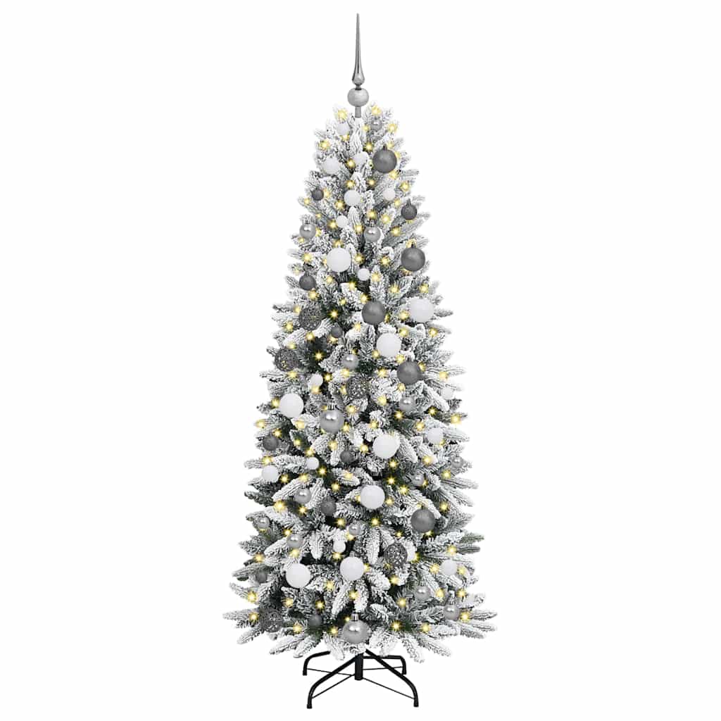 Vidaxl kunstkerstboom wit 180 cm pvc en plastic en staal en pe