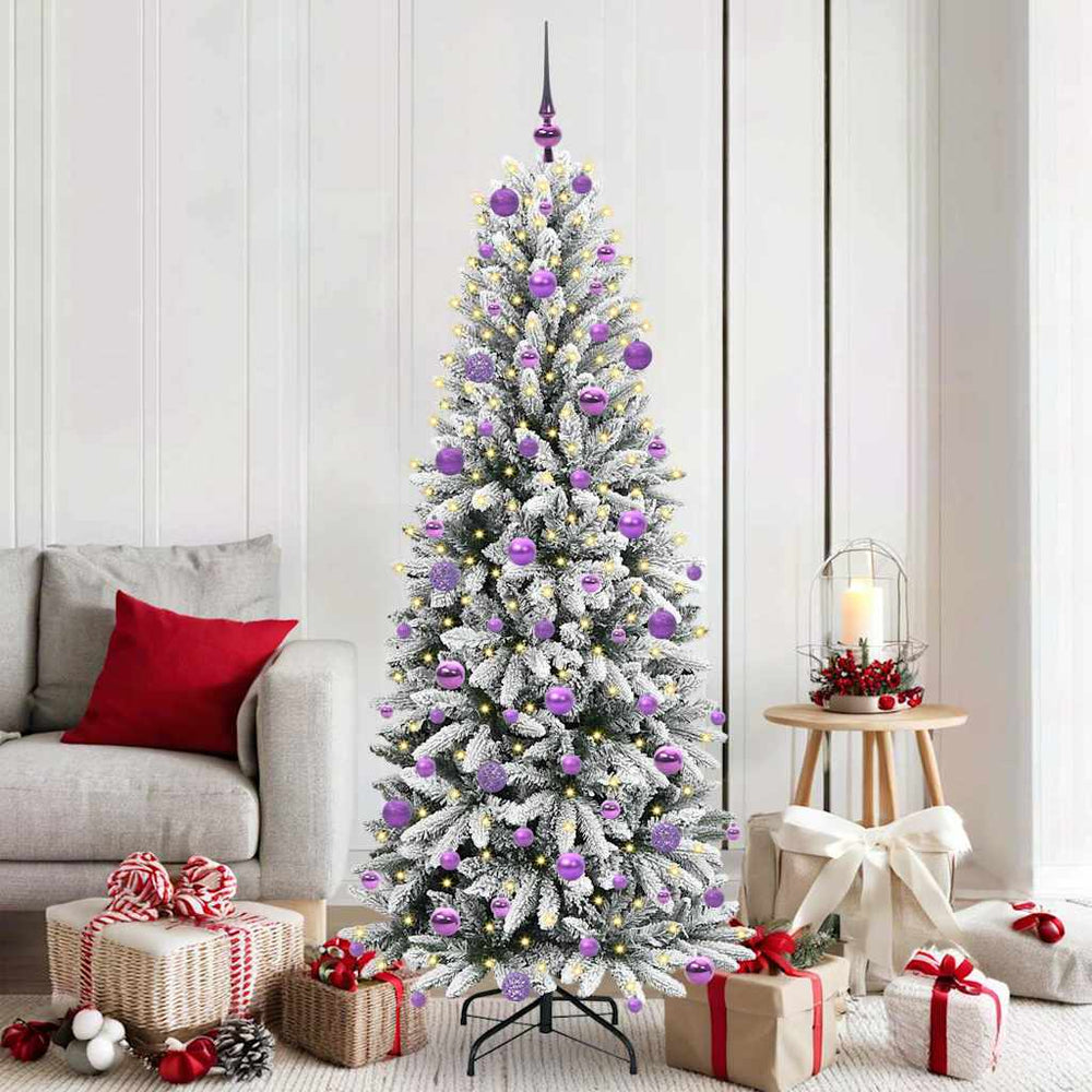 Vidaxl kunstkerstboom wit 180 cm pvc en plastic en staal en pe