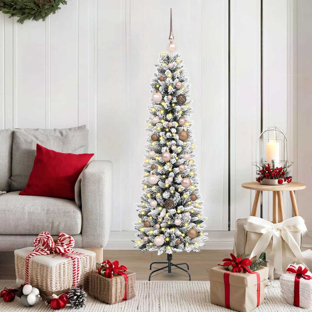 Vidaxl kunstkerstboom met 150 led wit 150 cm pvc en metaal en plastic
