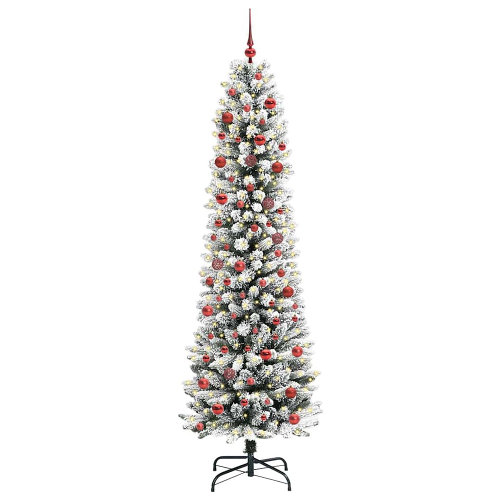 Vidaxl kunstkerstboom met 300 led wit 210 cm pvc en metaal en plastic