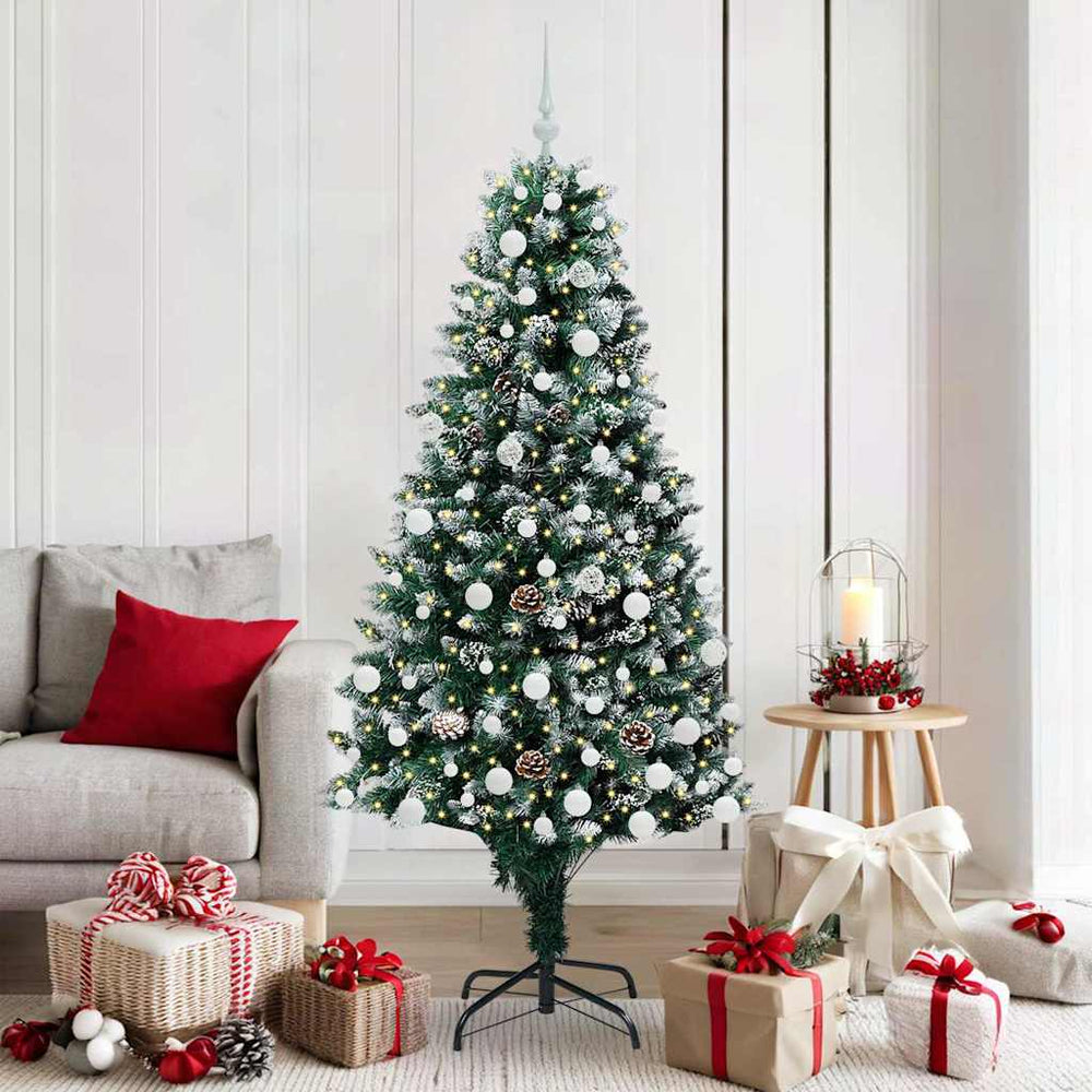 Vidaxl kunstkerstboom groen 180 cm pvc en staal en kunststof