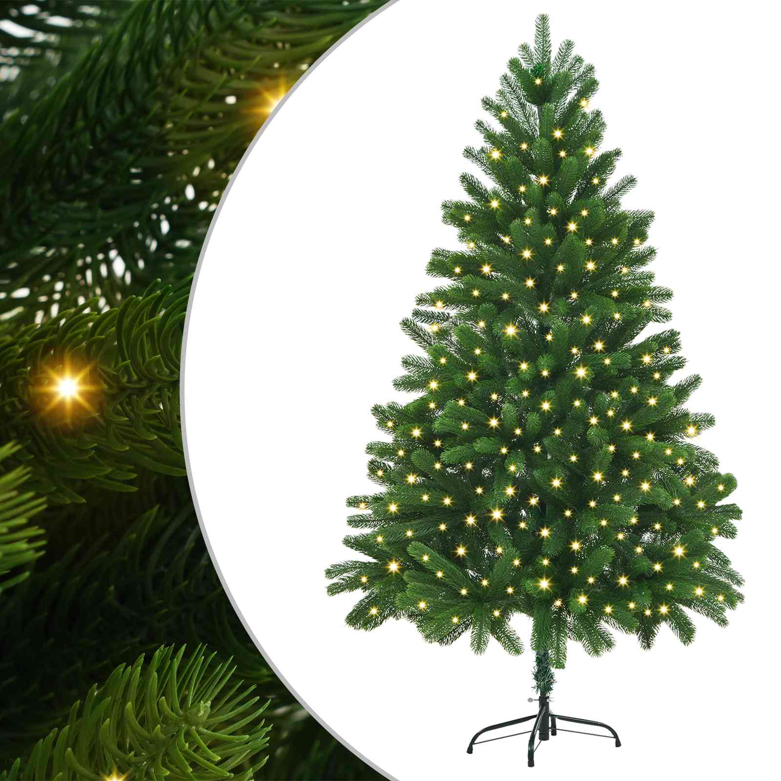 Vidaxl kerstboom met 300 led met standaard groen 180 cm pe