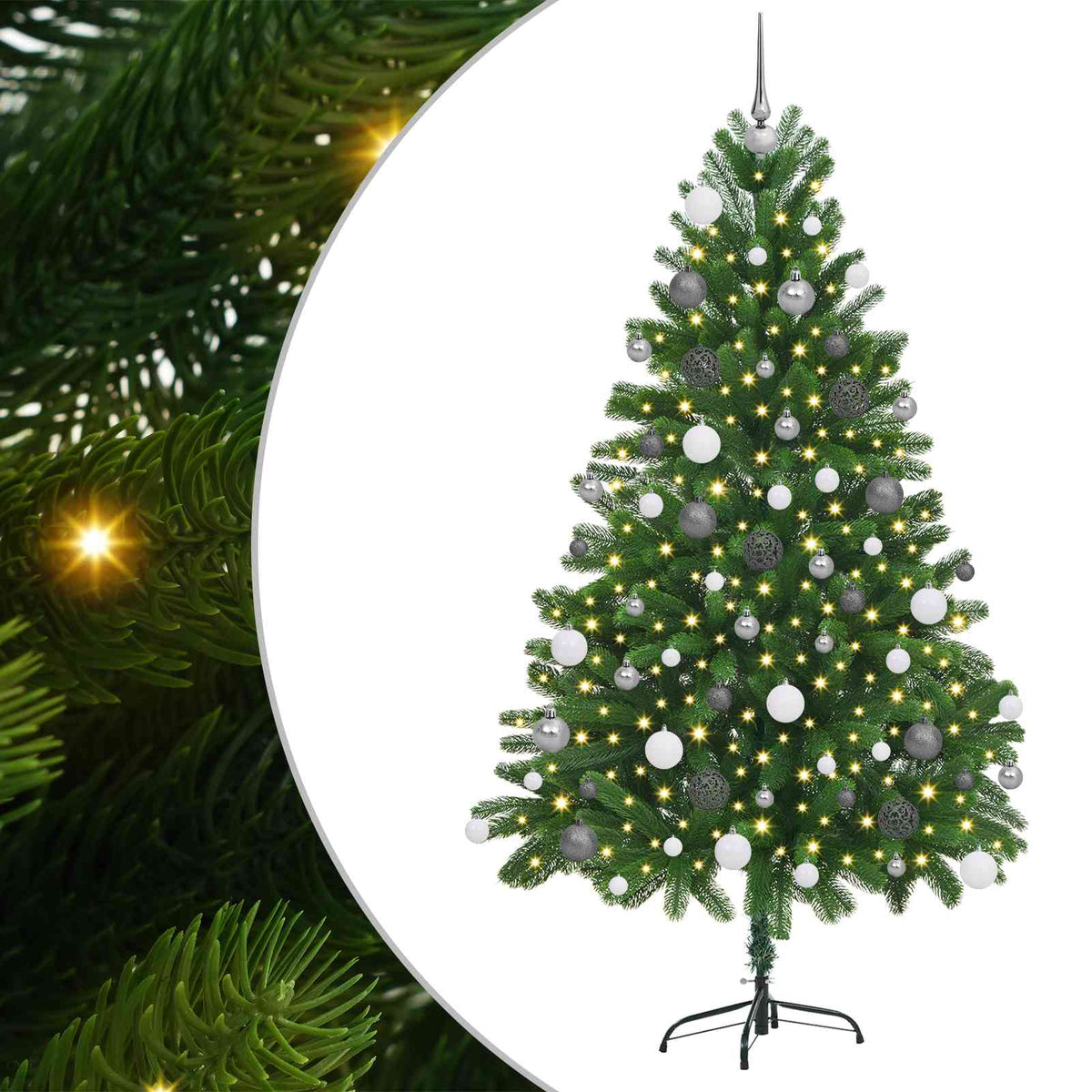 Vidaxl kerstboom met 300 led met standaard groen 180 cm pe