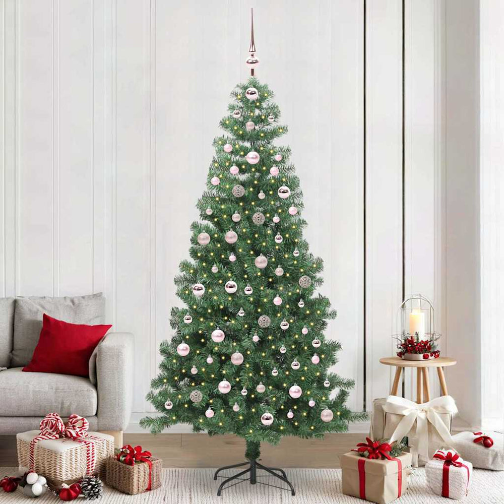 Vidaxl kerstboom met 300 led met standaard groen 240 cm pvc