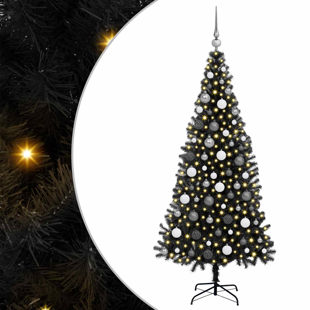 Vidaxl kerstboom zwart 180 cm pvc