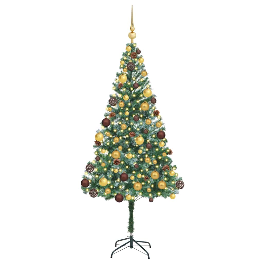 Vidaxl kunstkerstboom met 300 led groen 180 cm pvc en staal
