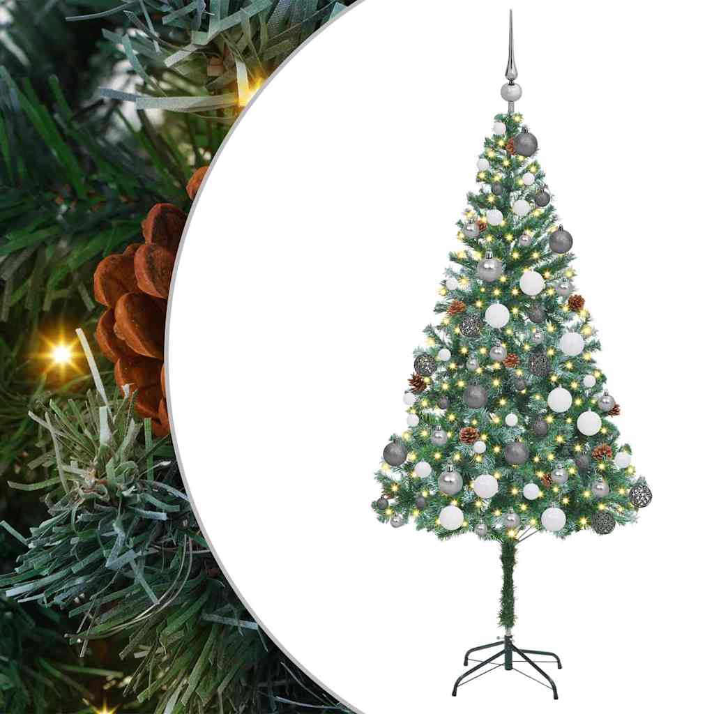 Vidaxl kunstkerstboom met 300 led groen 180 cm pvc en staal