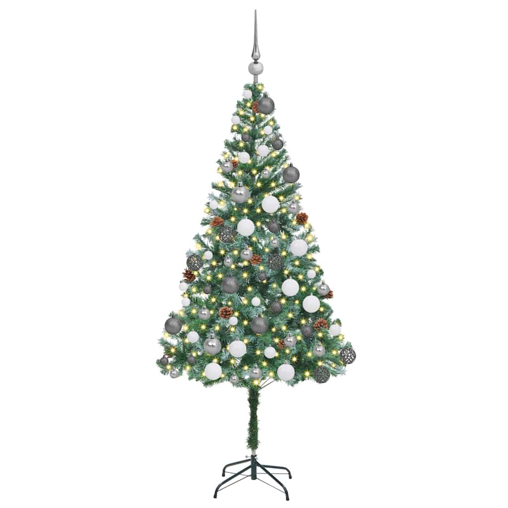 Vidaxl kunstkerstboom met 300 led groen 180 cm pvc en staal
