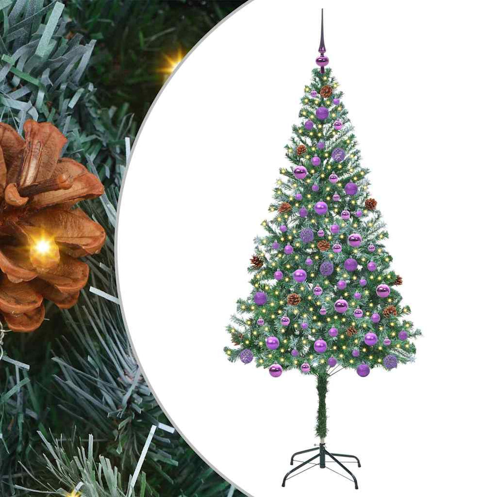 Vidaxl kunstkerstboom met 300 led groen 180 cm pvc en staal