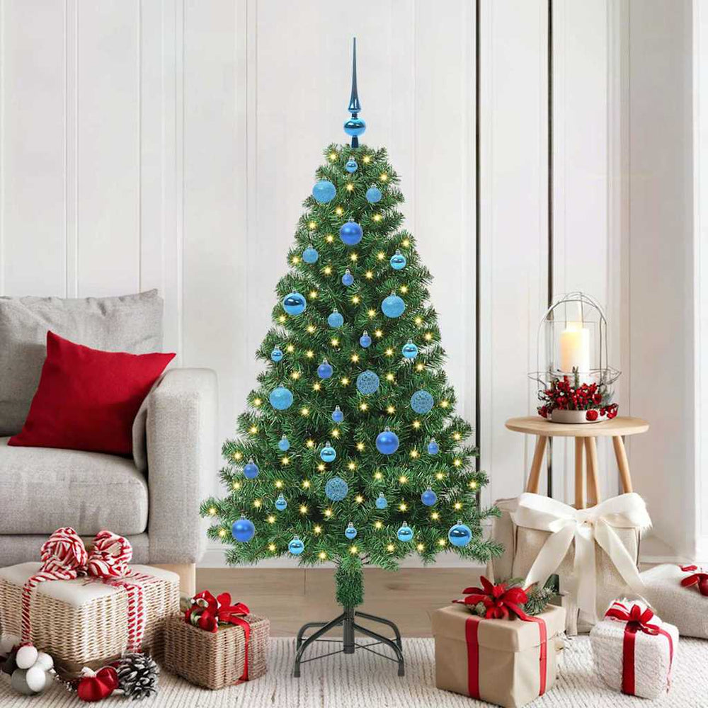 Vidaxl kunstkerstboom groen 150 cm pvc en staal en kunststof