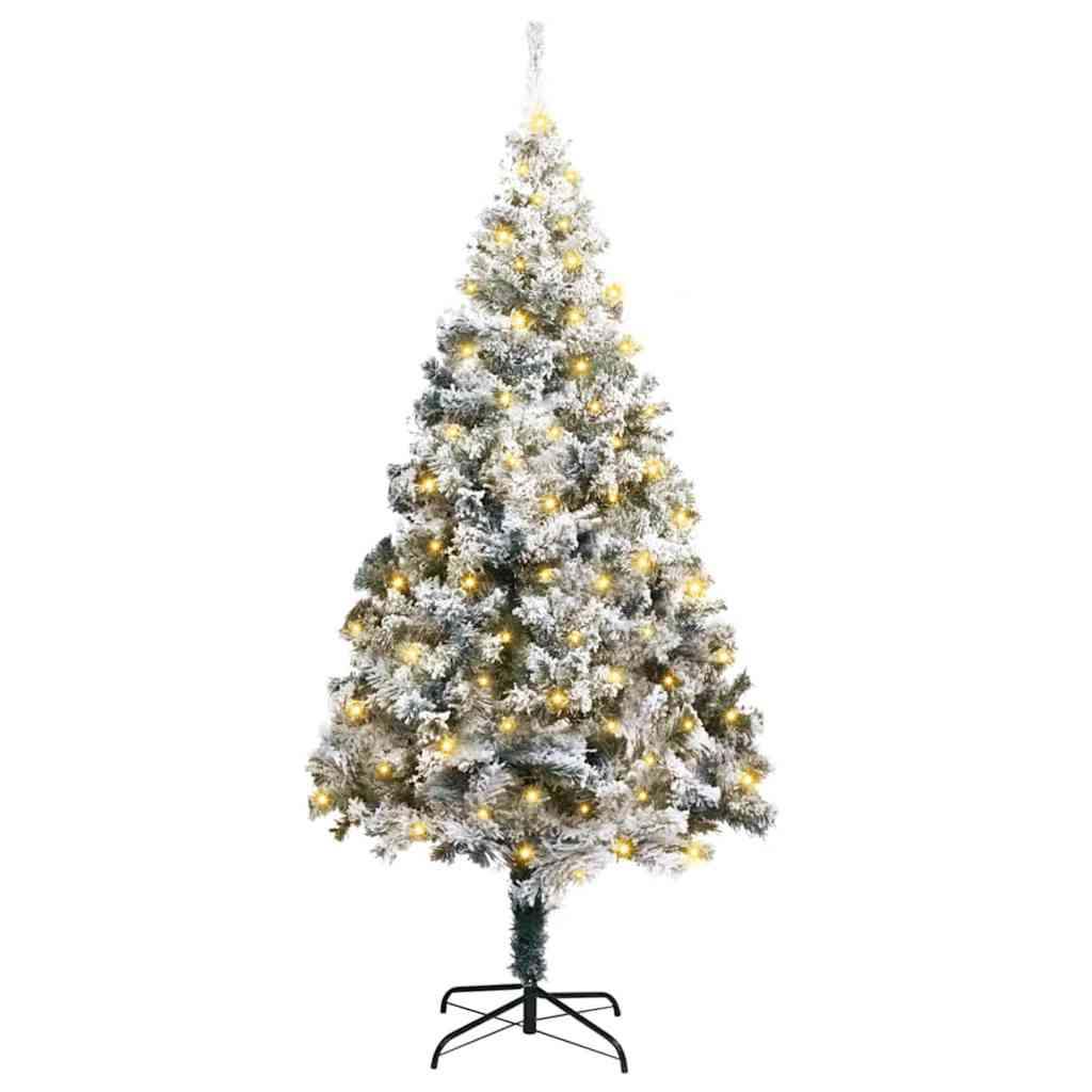 Vidaxl kunstkerstboom wit 180 cm pvc en staal en kunststof