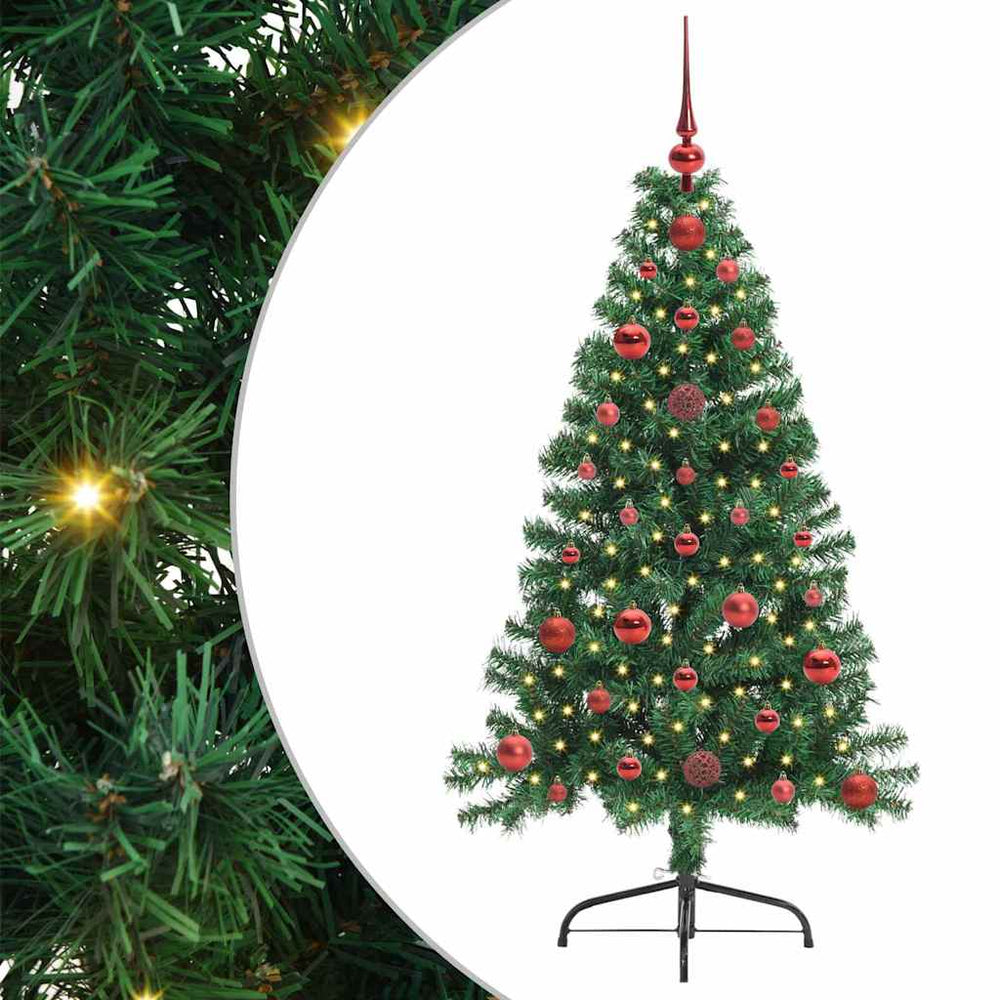 Vidaxl kunstmatig voorverlicht kerstboom met 150 led groen 120 cm pvc