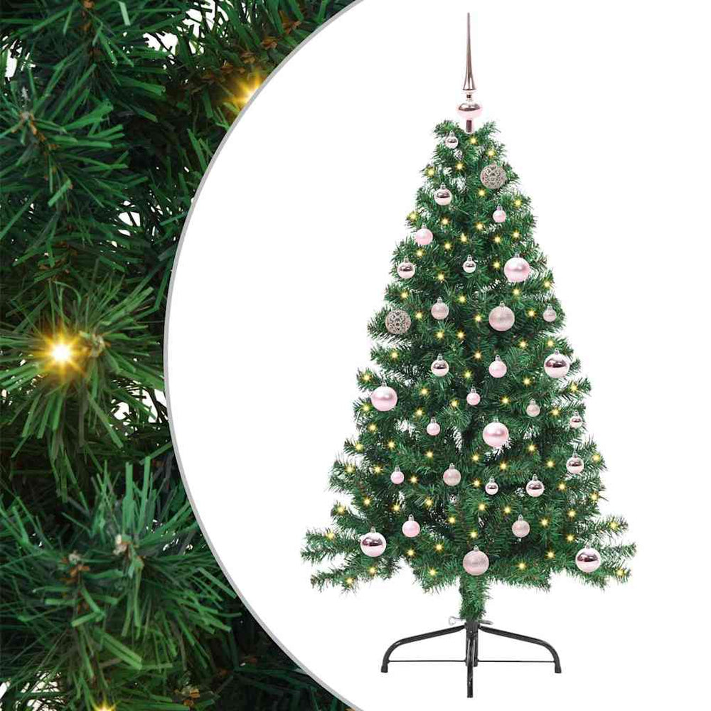 Vidaxl kunstmatig voorverlicht kerstboom met 150 led groen 150 cm pvc