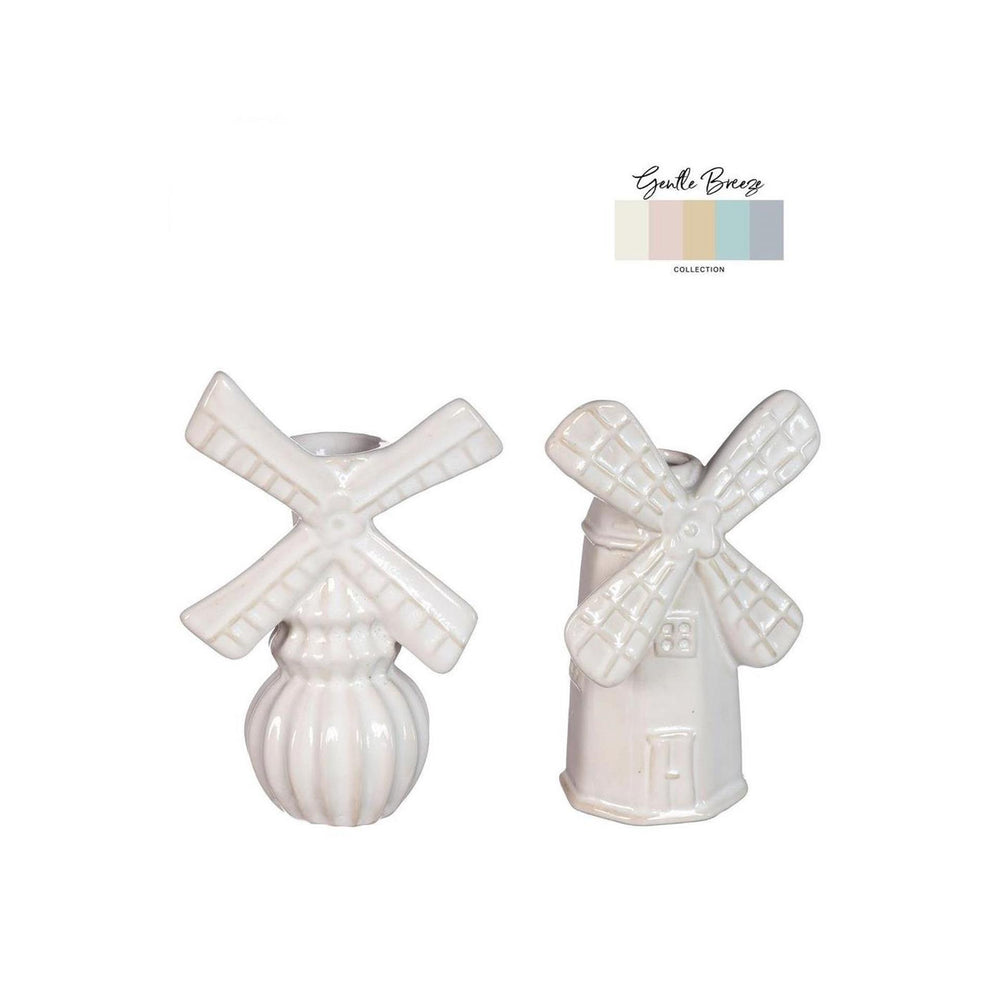 Ideas 4 seasons vaas windmill 10,5x6,5xh15,5cm 2 ass crã¨me zand