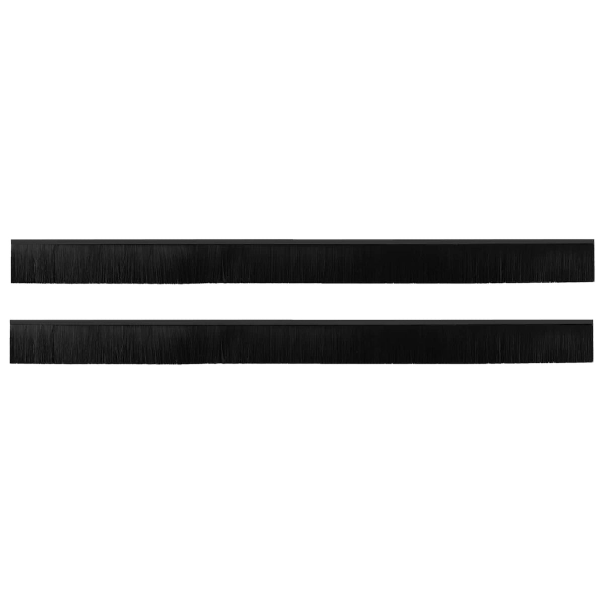 Vidaxl zelfklevende deurborstels 2 st zwart 100 cm aluminium legering