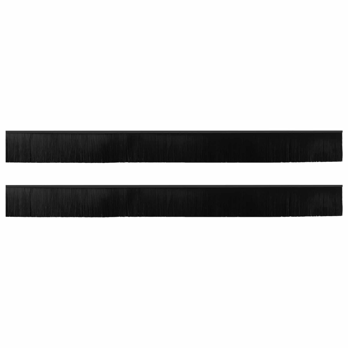 Vidaxl zelfklevende deurborstels 2 st zwart 100 cm aluminium legering