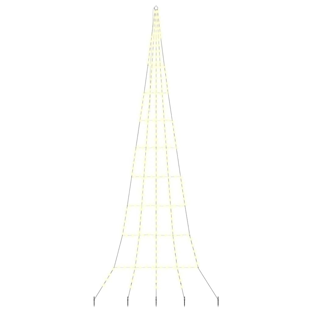 Vidaxl led kerstboom met grondspiesjes warmwit 511 cm metaal
