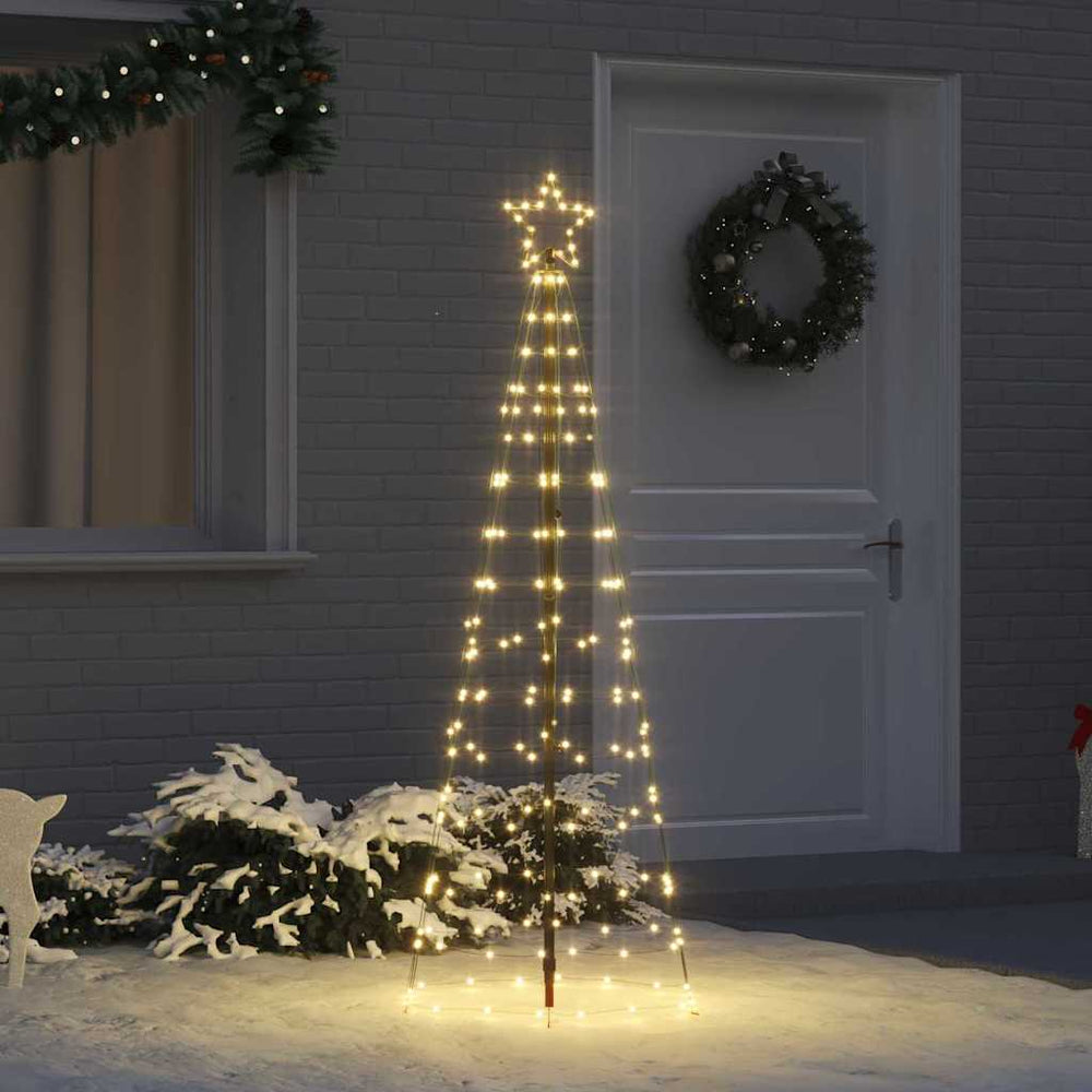 Vidaxl led kerstboom met grondspiesjes warmwit 250 cm ijzer