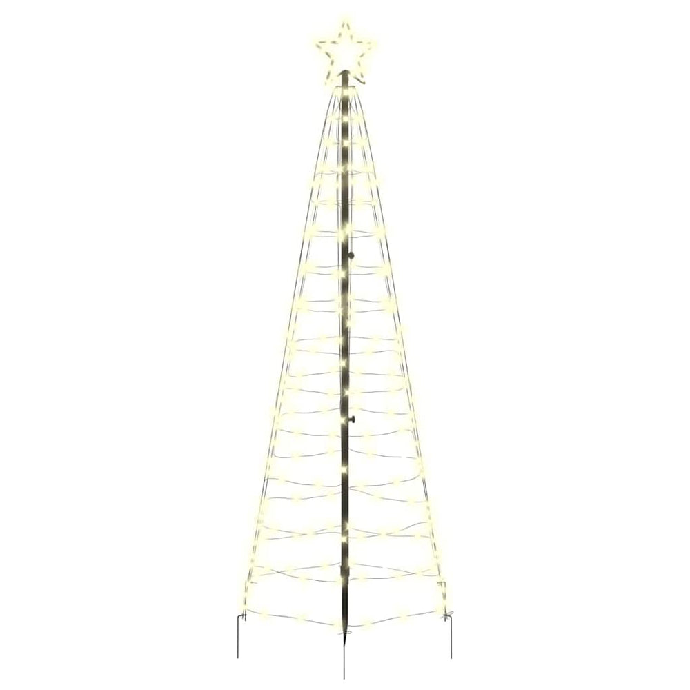 Vidaxl led kerstboom met grondspiesjes warmwit 250 cm ijzer