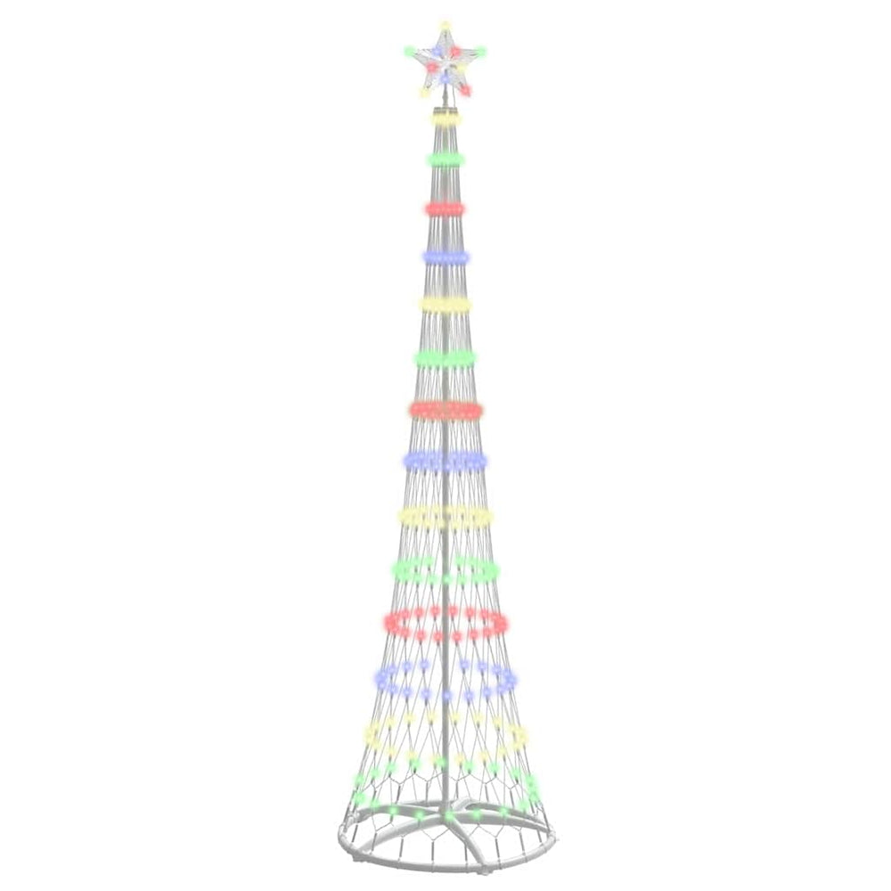 Vidaxl led kerstboom met 290 led multikleur 70 x 70 x 250 cm metaal