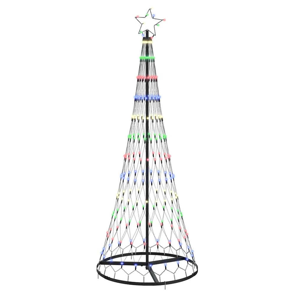 Vidaxl led kerstboom met 230 led multikleur 184.5 cm metaal