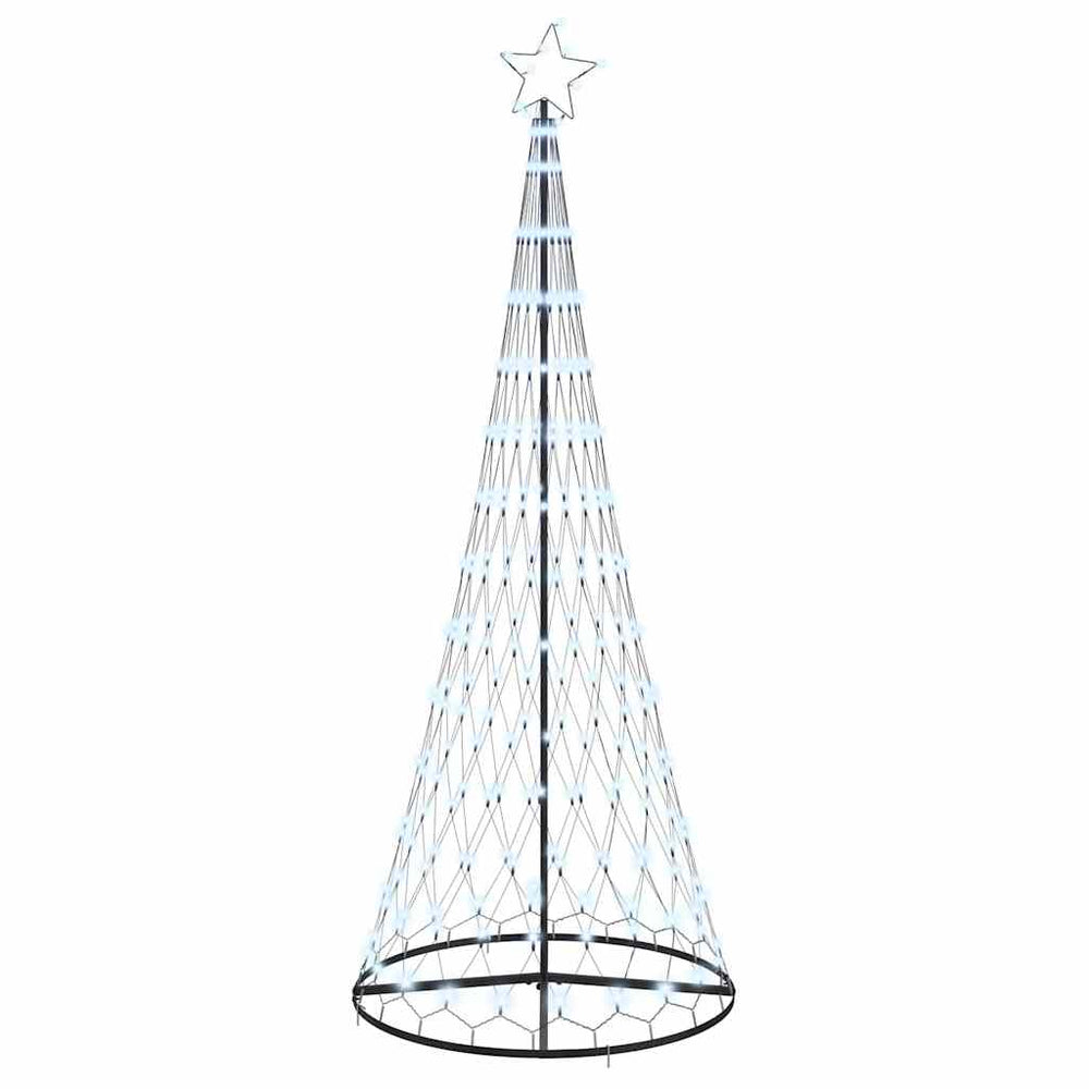 Vidaxl led kerstboom met 295 led met standaard koudwit 250 cm metaal