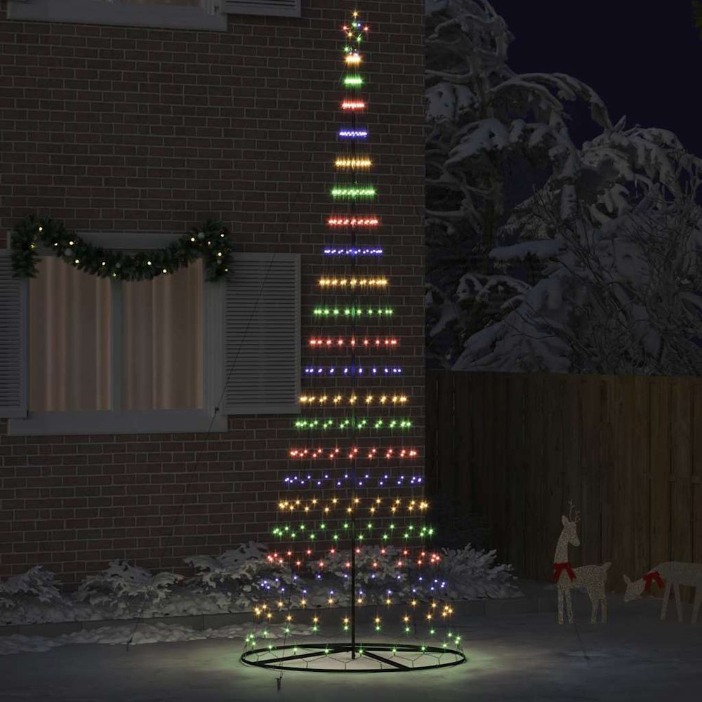 Vidaxl led kerstboom met 455 led multikleur 184.5 cm metaal