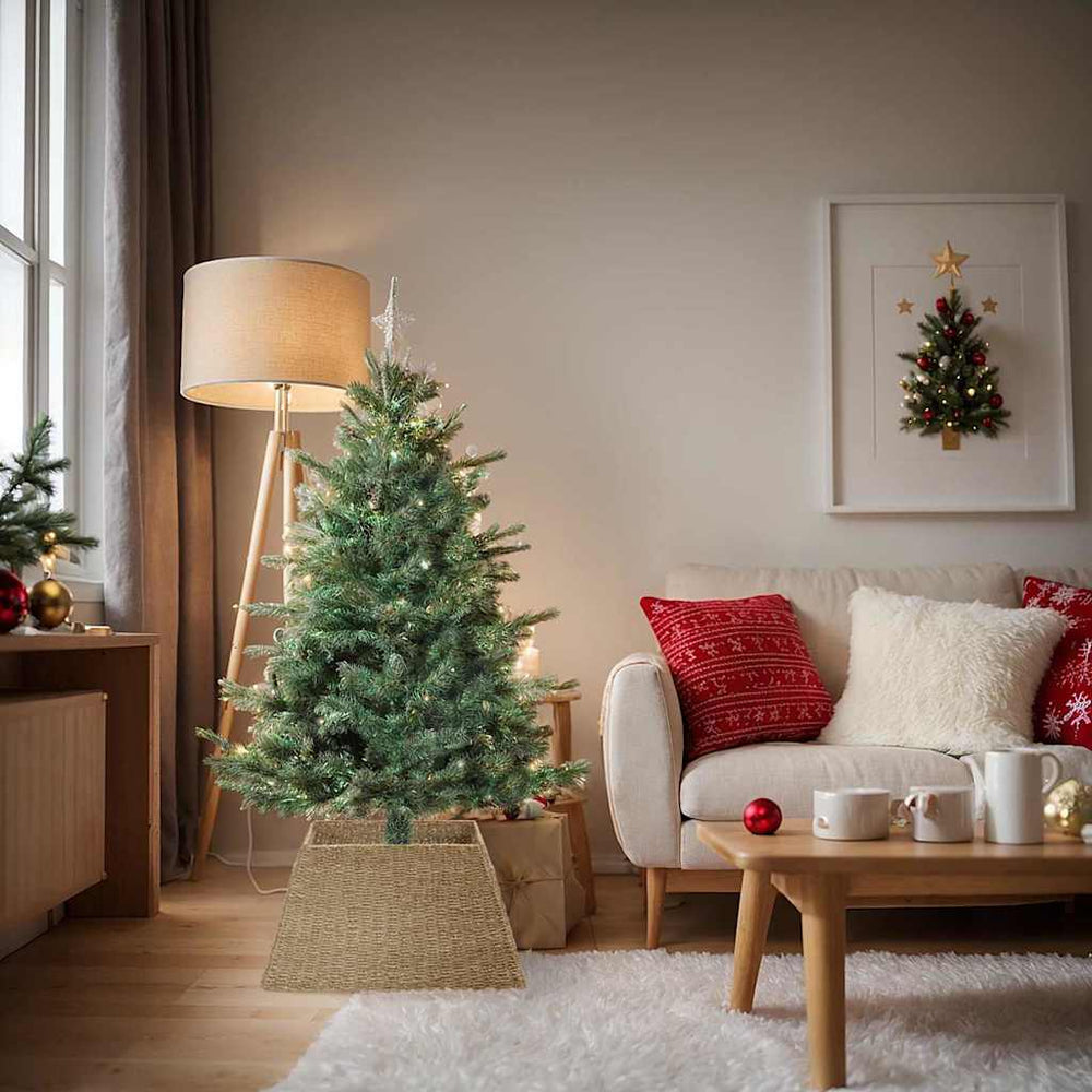 Vidaxl kerstboomkraag bruin 70 x 70 x 28 cm zeegras