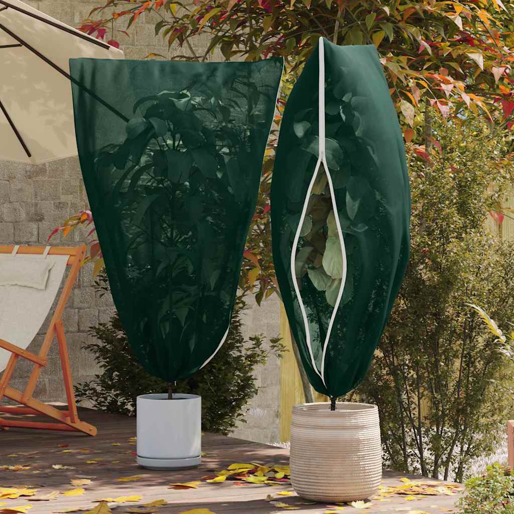 Vidaxl vorstbescherming plantenfleece covers 5 pcs groen 1,55 x 1 m