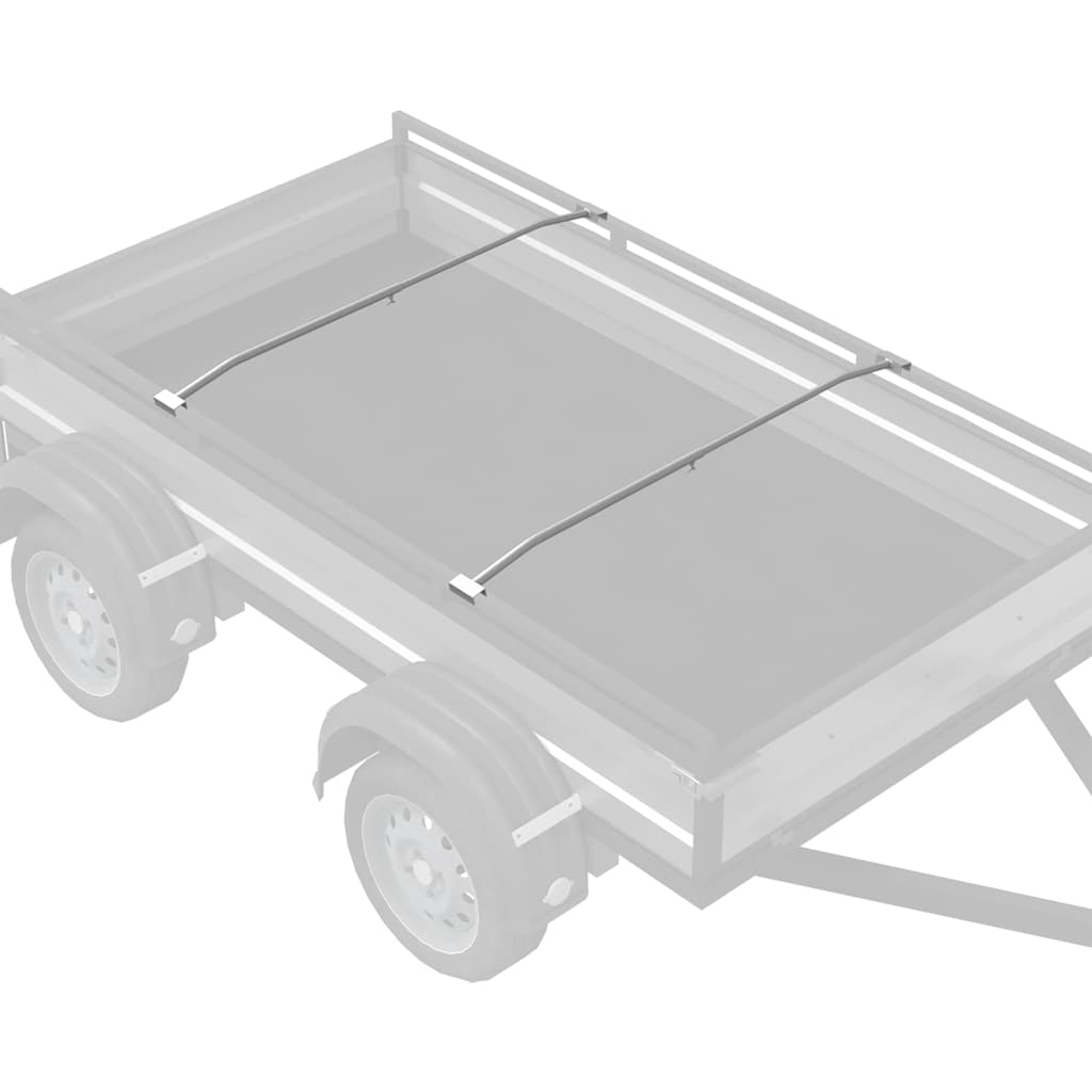 Vidaxl zeildoekbevestiging voor aanhangwagens 2 pcs zilver 100-145 cm