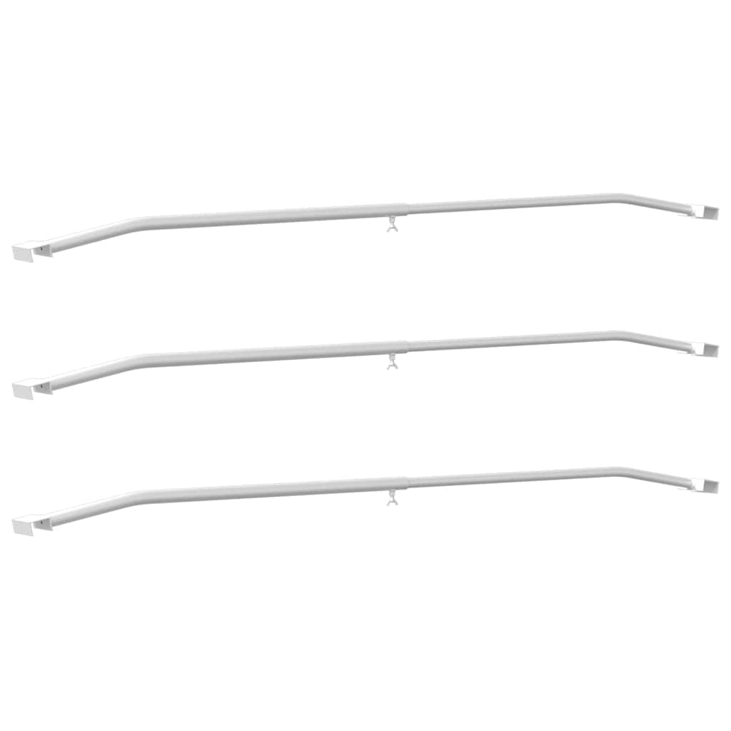 Vidaxl zeildoekbevestiging voor aanhangwagens 3 zilver 102-155 cm