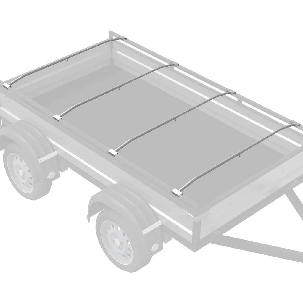Vidaxl zeildoekbevestiging voor aanhangwagens 4 pcs zilver 100-145 cm
