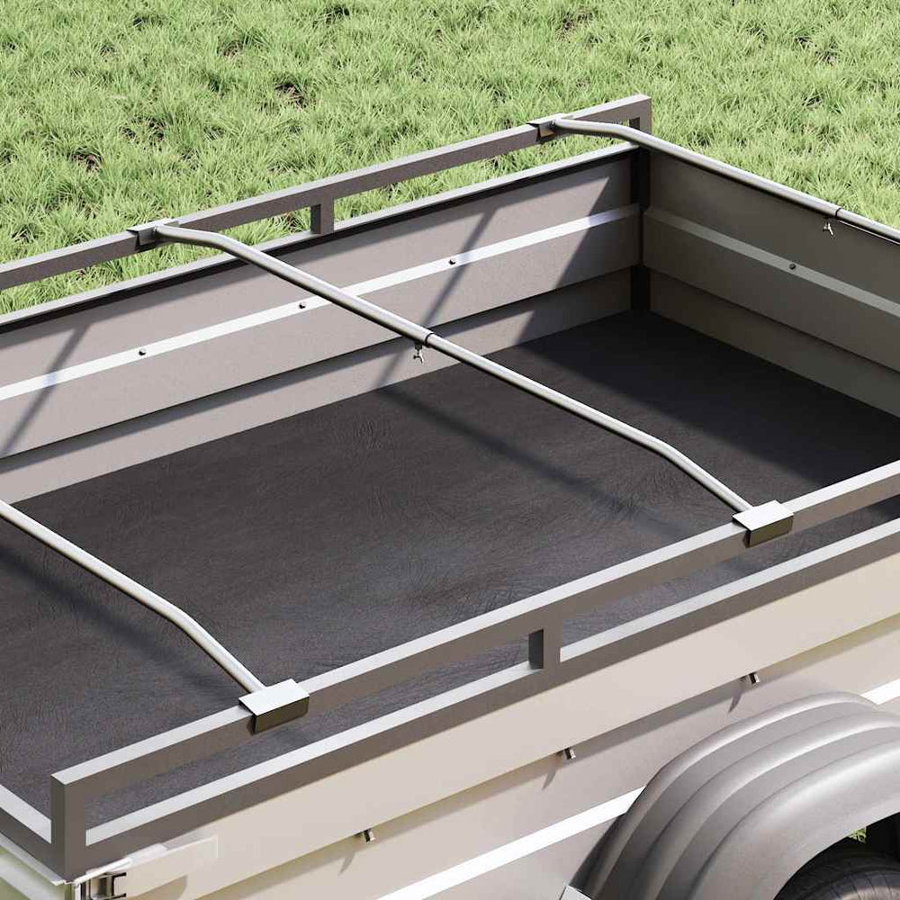 Vidaxl zeildoekbevestiging voor aanhangwagens 2 pcs zilver 130-210 cm