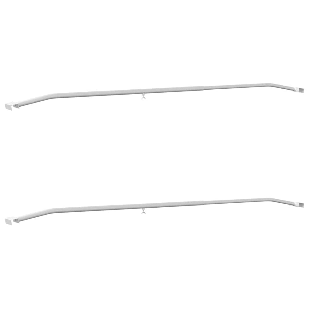 Vidaxl zeildoekbevestiging voor aanhangwagens 2 pcs zilver 130-210 cm