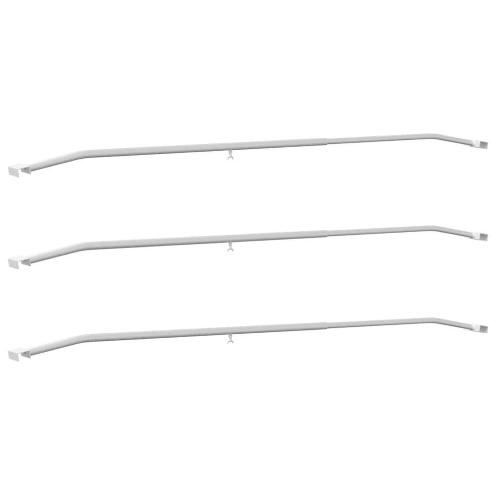 Vidaxl zeildoekbevestiging voor aanhangwagens 3 pcs zilver 130-210 cm