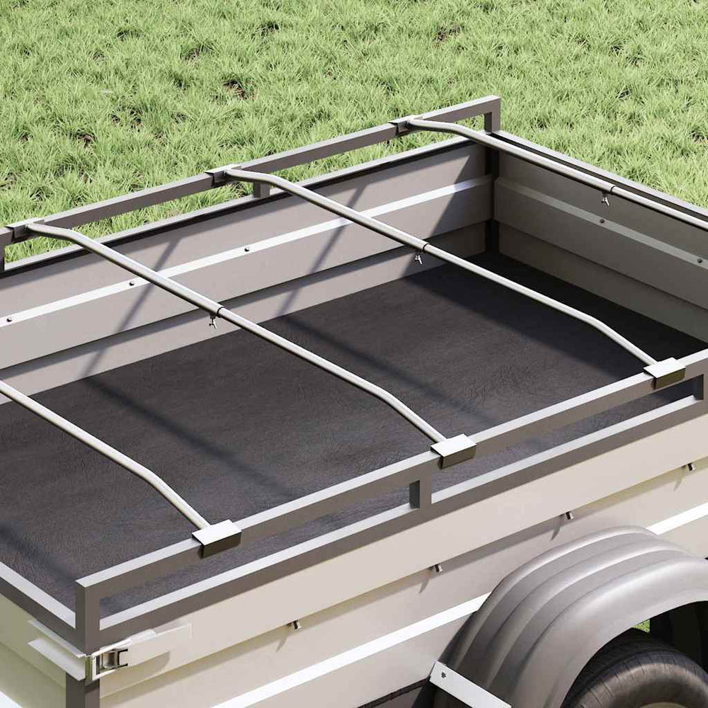 Vidaxl zeildoekbevestiging voor aanhangwagens 4 pcs zilver 130-210 cm