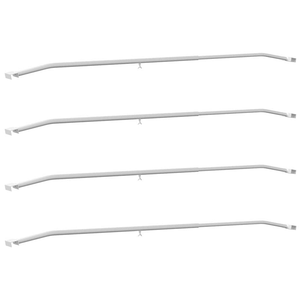 Vidaxl zeildoekbevestiging voor aanhangwagens 4 pcs zilver 130-210 cm