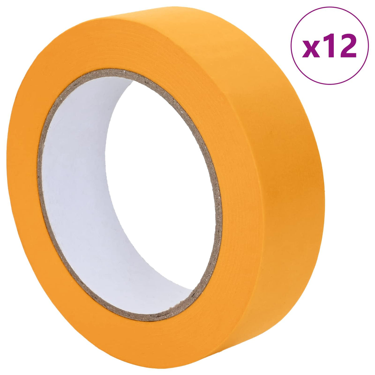 Vidaxl verf maskertapes 12 st geel 25mm x 50m papier