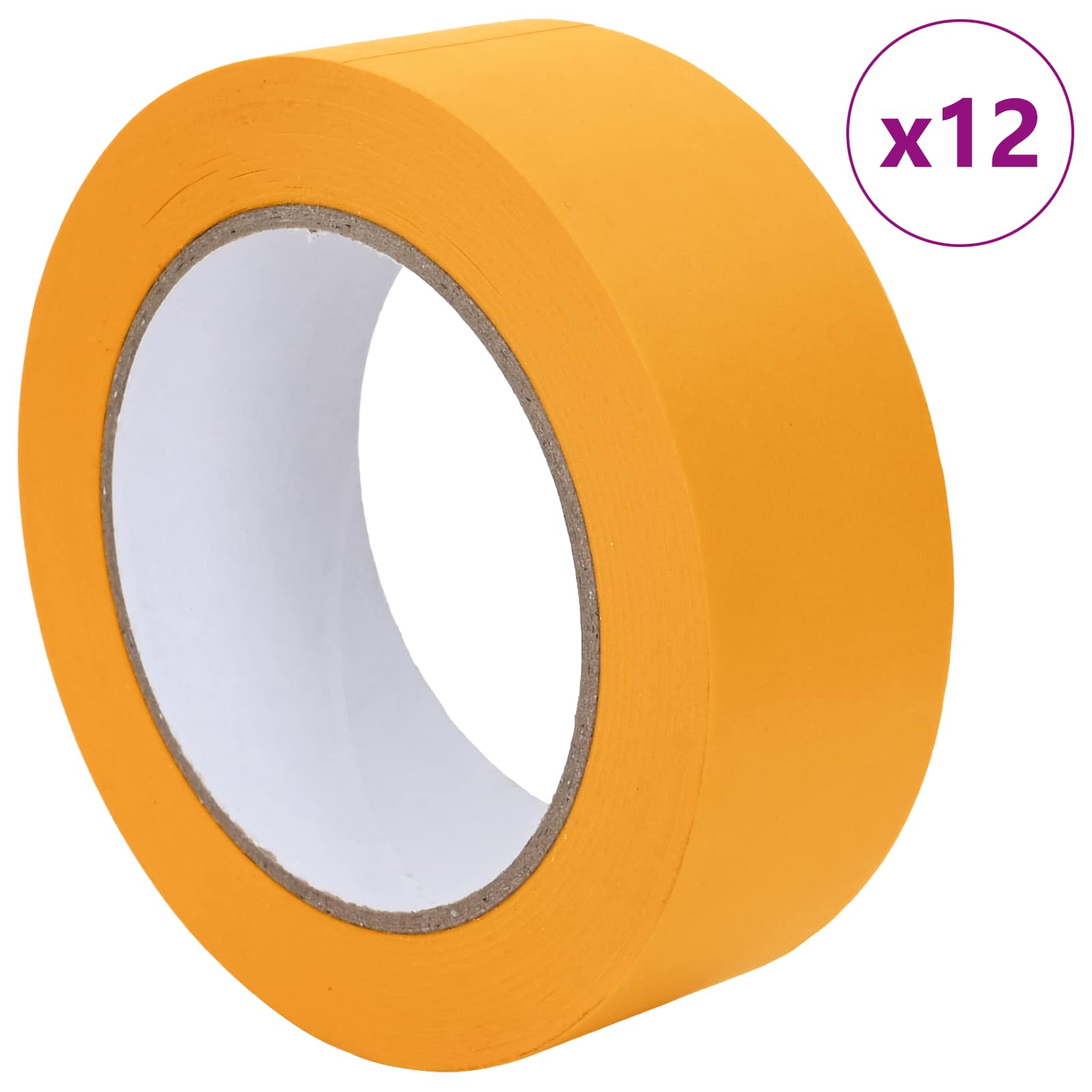 Vidaxl verf maskertapes 12 st geel 38mm x 50m papier