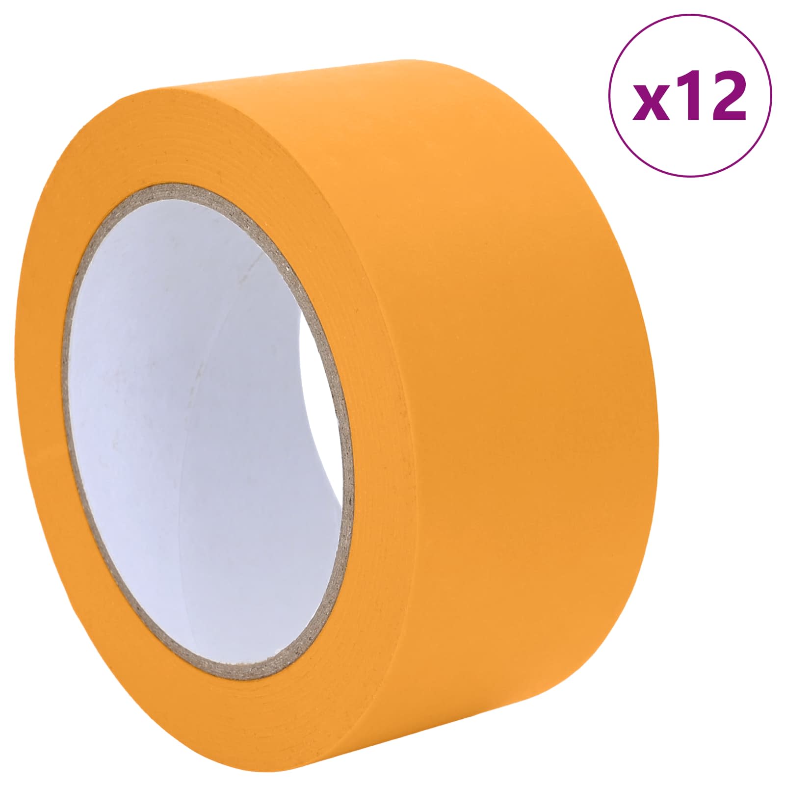 Vidaxl verf maskertapes 12 st geel 50mm x 50m papier