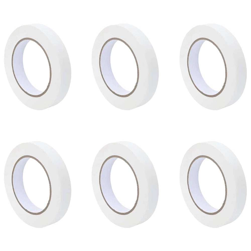 Vidaxl verf maskertapes 6 pcs wit 19mm x 50m papier