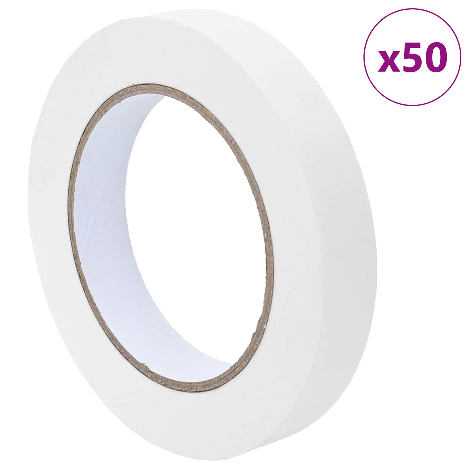 Vidaxl verf maskertapes 50 st wit 19mm x 50m papier