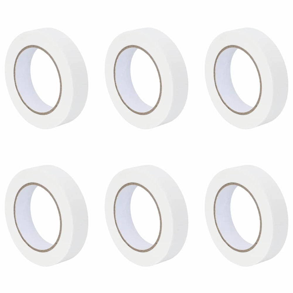Vidaxl verf maskertapes 6 pcs wit 25mm x 50m papier