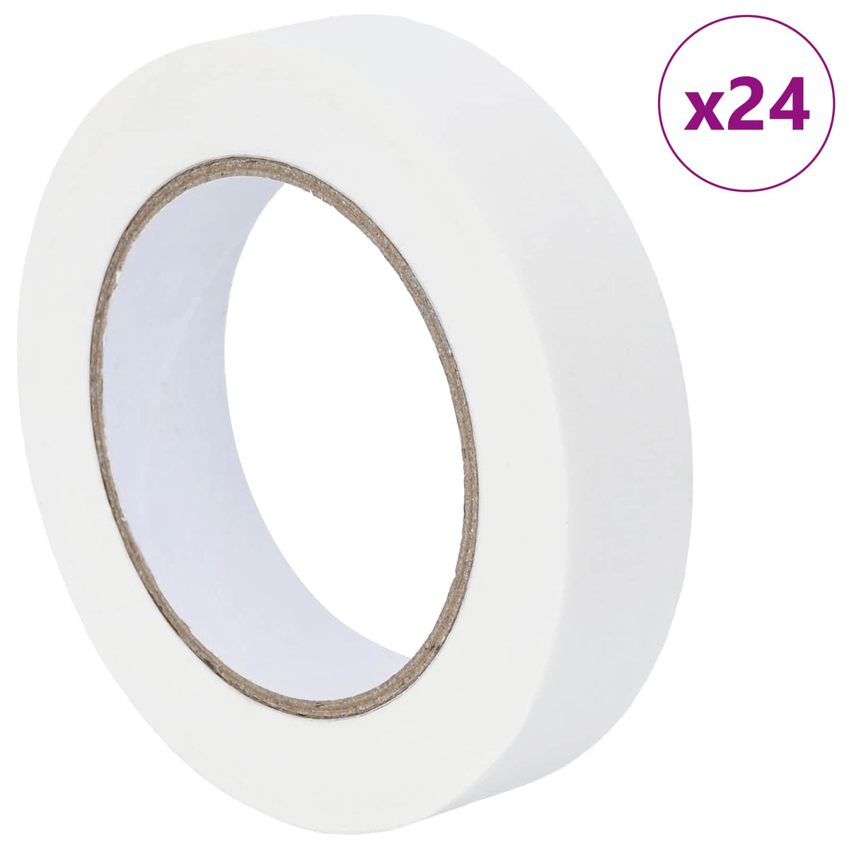 Vidaxl verf maskertapes 24 st wit 25mm x 50m papier