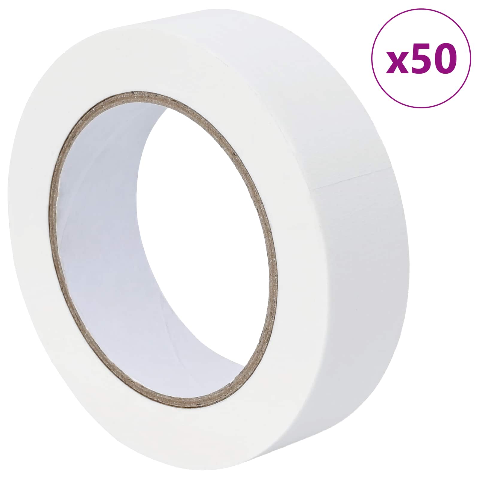 Vidaxl verf maskertapes 50 st wit 30mm x 50m papier
