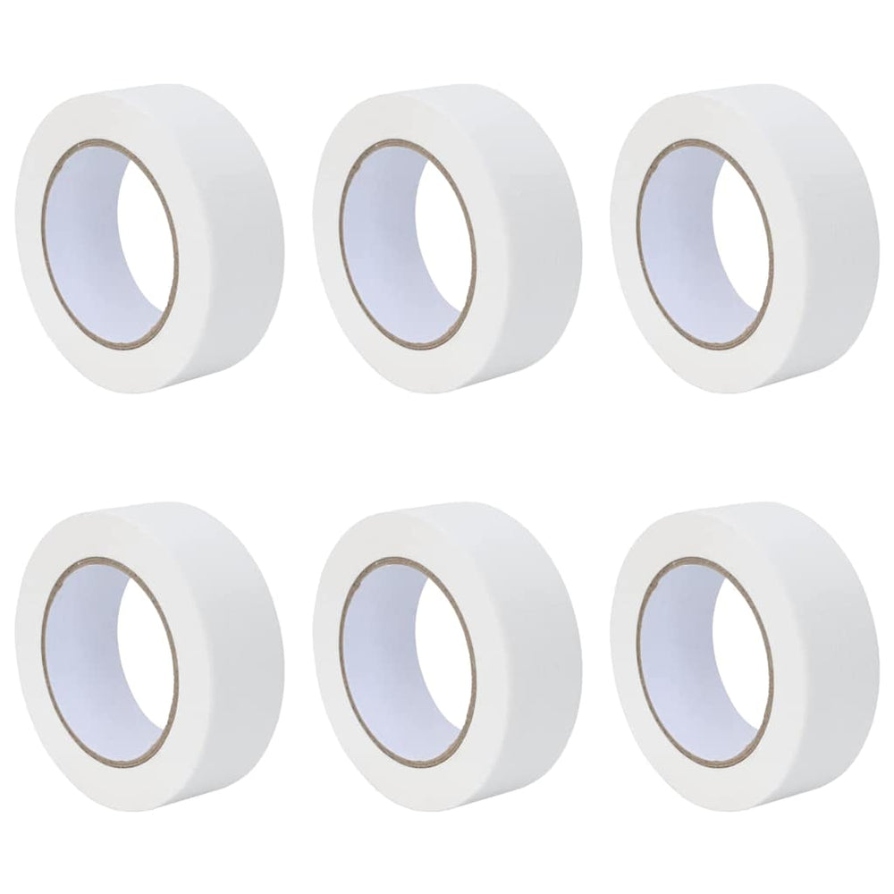 Vidaxl verf maskertapes 6 pcs wit 38mm x 50m papier