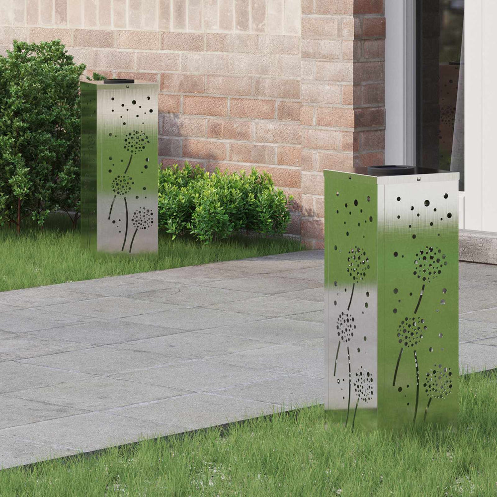 Vidaxl solar led pad licht 2 pcs zilver roestvrij staal