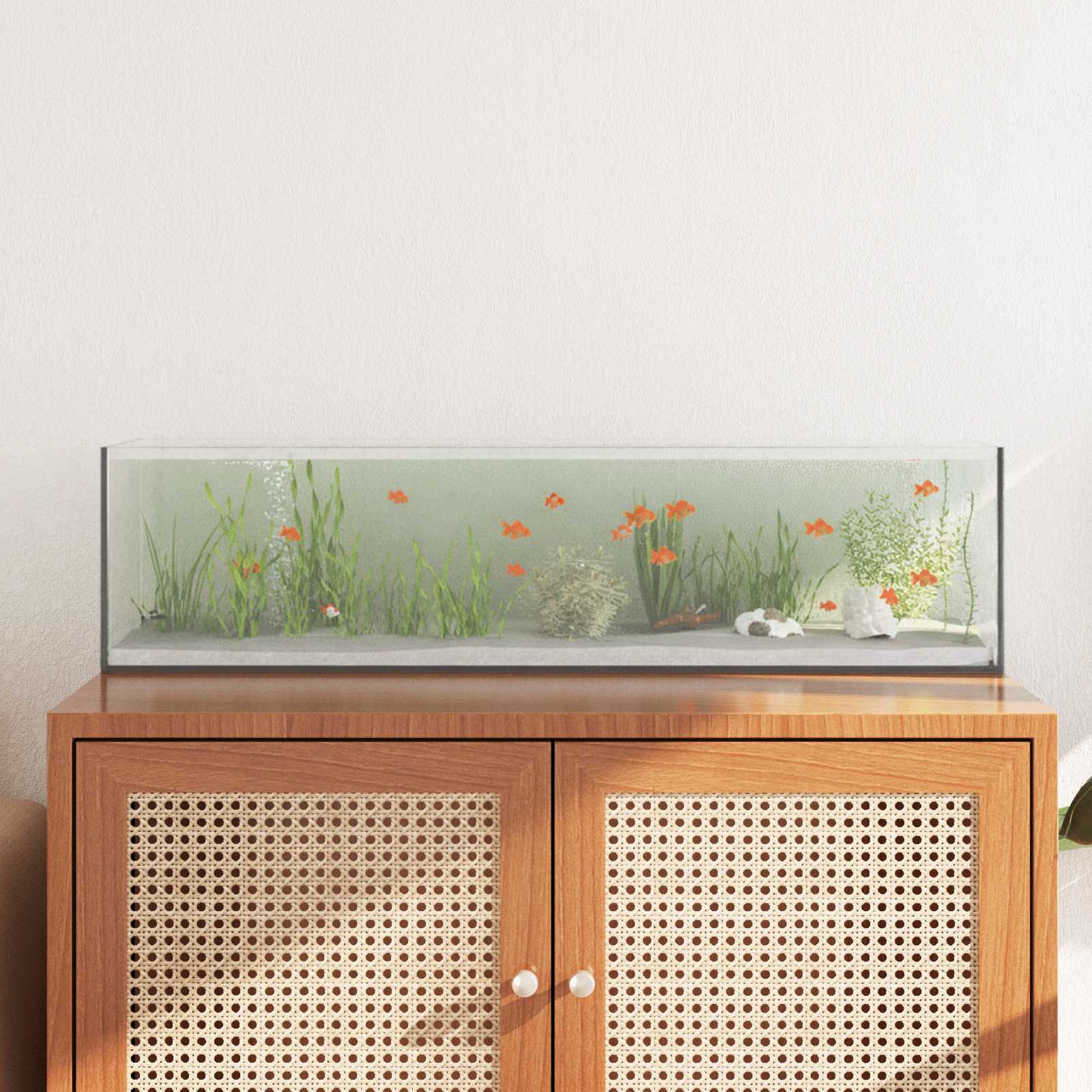 Vidaxl aquarium met opslag doorzichtig 80 x 20 x 20 cm glas