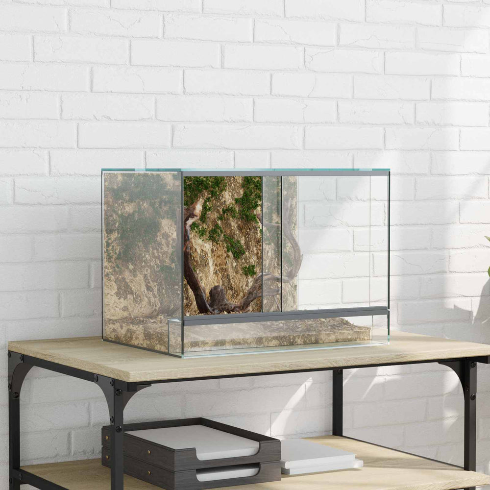 Vidaxl terrarium met opslag doorzichtig 40 x 30 x 30 cm glas