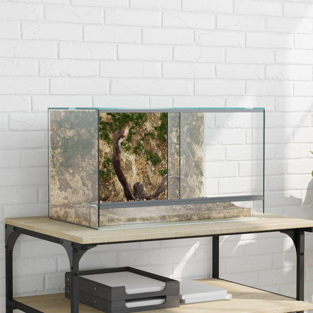 Vidaxl terrarium met opslag doorzichtig 50 x 30 x 30 cm glas